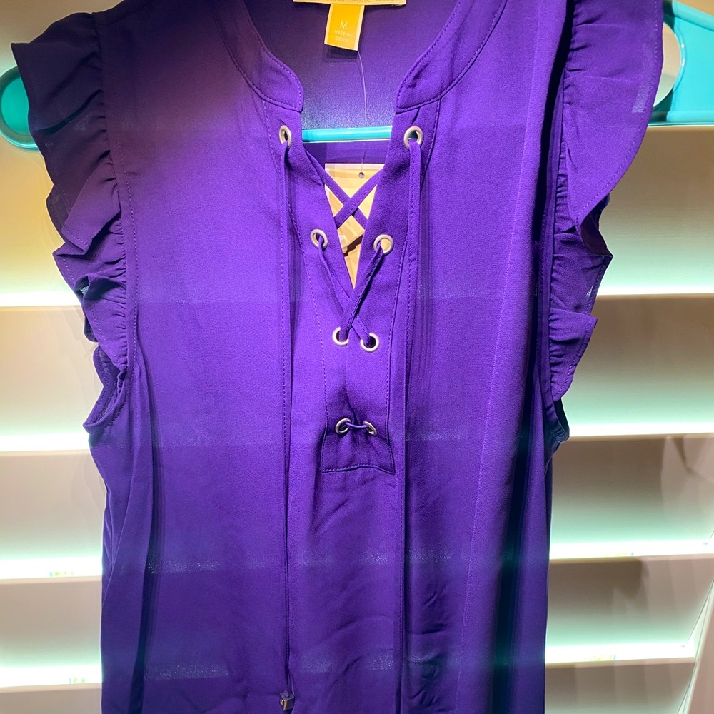 ๐ฅ๐โก๏ธNWT Purple Sleeveless Top by MK - Picture 2 of 13
